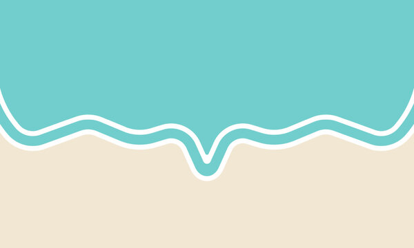 Abstract Beach Waves Vector Art. Minimalist Ocean and Sand Design. sky blue background. Teal and Beige Wavy Lines Background. Modern Coastal Abstract Illustration. Stylish Beach Themed Vector Art.
