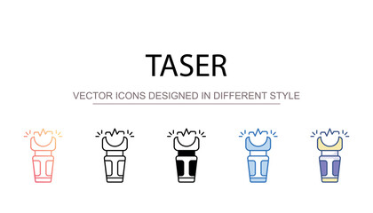 Taser icon design with white background stock illustration