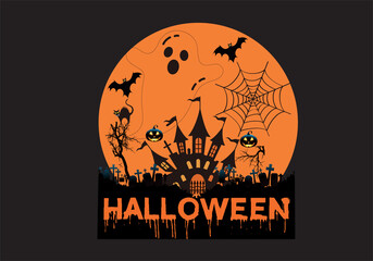 Hallo ween t_shirt design