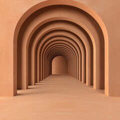 Fototapeta premium Minimalist Archway in Earthy Tones