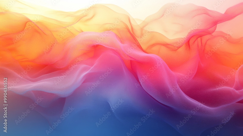 Wall mural Abstract Colorful Fabric Waves