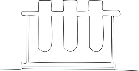 Simple continuous line drawing of physical concept or science concept. Science minimalist concept.