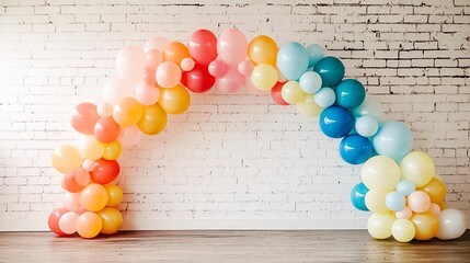 Obraz premium DIY balloon arch backdrop for those looking to create a personalized event decoration