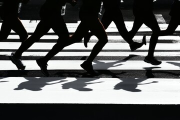 Obraz premium New York City Marathon. World Marathon Majors. People run a marathon in sportswear. Promotion of sports and a healthy lifestyle. Long distance running.