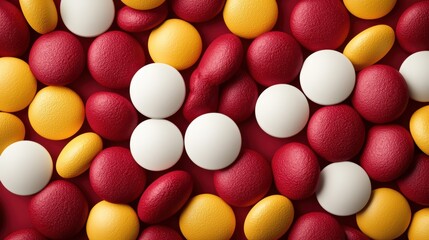 Obraz premium Colorful Background of Round Candy and Sweets