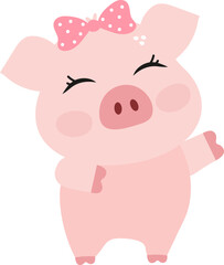 Cute Pink Pig