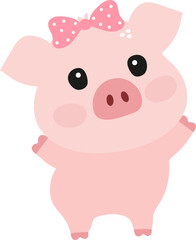 Cute Pink Pig