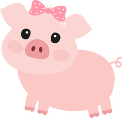 Cute Pink Pig