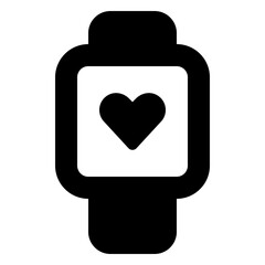 Digital Watch Love Icon