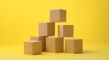 Stacked wooden blocks