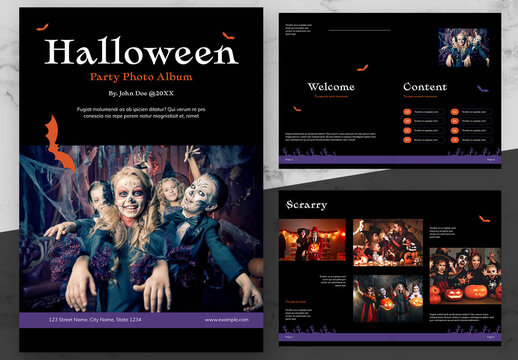 Black And Orange Halloween Photobook 