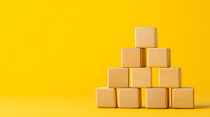 Stacked wooden blocks