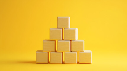 Stacked wooden blocks