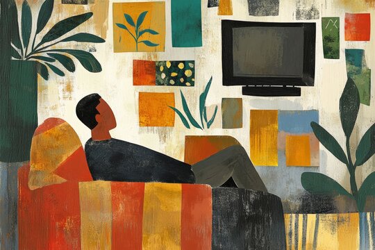 Singles Day. Chinese modern holiday dedicated to
people who are not married. The man is happy alone.