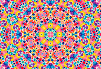 Abstract background with bright colorful concentric pattern