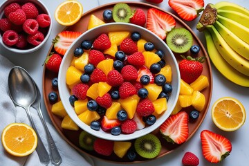 Colorful Fruit Salad Bowl Recipe for a Refreshing Healthy Snack