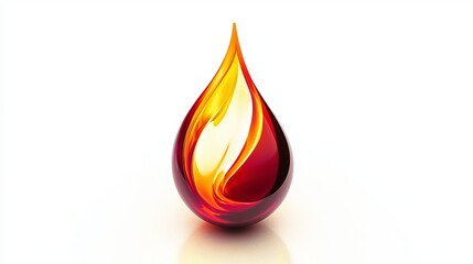 Obraz premium A flame with a smooth, teardrop shape