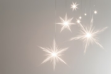 Stunning Ethereal Shooting Stars on a Crisp White Background