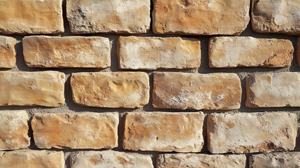 Fototapeta premium Sandstone Brick Wall Texture with Natural Earth Tones