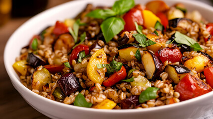 Hearty Roasted Vegetable Salad with Grains