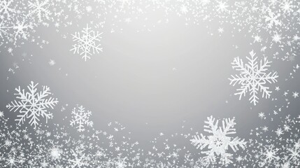 Obraz premium A simple design with a few snowflakes and a subtle gradient on a transparent background. 