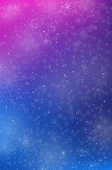 Pink and blue abstract winter christmas background