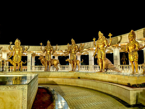 Statues displayed at Ujjain Mahakal temple Corridor