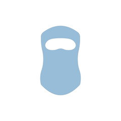 Balaclava hat with hole for eyes vector illustration. Isolated on white background