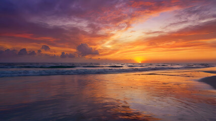 Fototapeta premium sunset over the sea