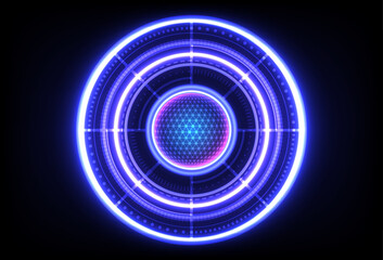 Abstract global technology background. Design for ring, sphere, circle, vector, technology; digital, machine.