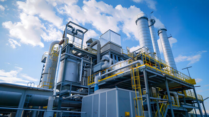 Hydrogen power plant. Generative AI.