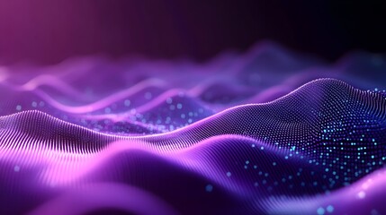 Digital Era: Abstract Waves and Dots with Glowing Effects