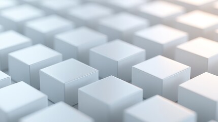 Abstract background with a grid of white cubes