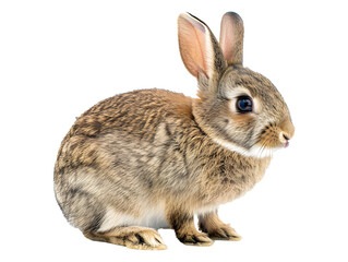 rabbit sitting isolated on transparent background