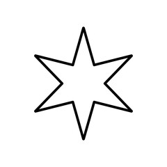 Line star shape icon