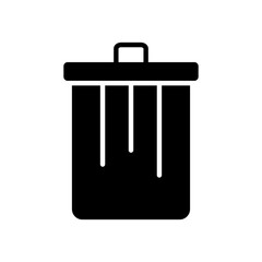 Isolated trash bin icon