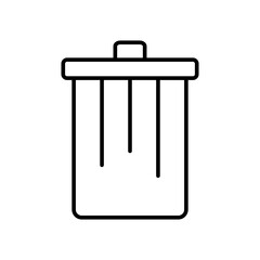 Outline trash bin icon