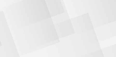 Fototapeta premium Modern abstract white curve square lines triangle technology backdrop. white light grey background, abstract modern white and grey gradient color geometric line pattern background for website banner.