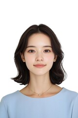 Fototapeta premium Sophisticated Young Woman with a Modern Bob Hairstyle
