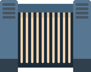 Modern electric heater is providing warmth and comfort during cold season