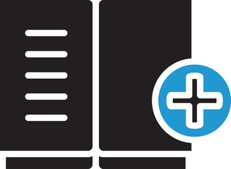 Obraz premium Book and Add Icon