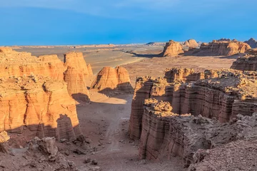 Spectacular Dahaidao Yadan landform natural landscape in Xinjiang. The famous uninhabited desert Gobi scenery in China.