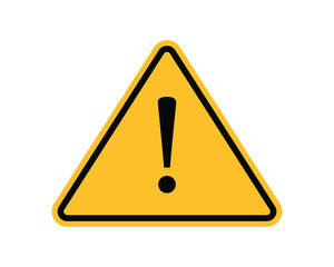 Attention Icon. Exclamation danger sign. Danger caution or alert risk warning vector symbol. safety notice sign. warning, precaution, attention, alert icon.