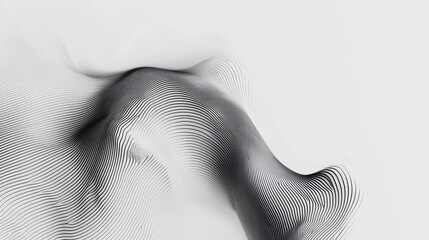 Minimalist '2025' with ultra-slim typography in a 2D format, Abstract line patterns create a delicate