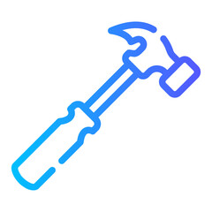 hammer Line Gradient Icon