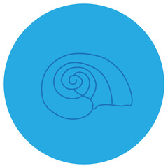 Sea Shell Icon Logo Colorable