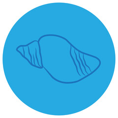 Sea Shell Icon Logo Colorable