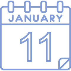 11 January Vector Icon Design