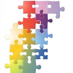 Colorful puzzle pieces stacked together, representing problem-solving and teamwork in a creative and engaging way.