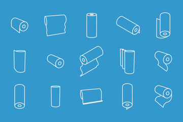 Textile roll vector icon. Paper tube illustration design for kitchen cleaning towel, carpet, scroll whatman, fabric.